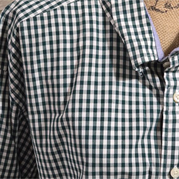 Tommy Hilfiger Green Checkered Plaid Classic Fit Mens Button Down Shirt Size XXL - Picture 5 of 8